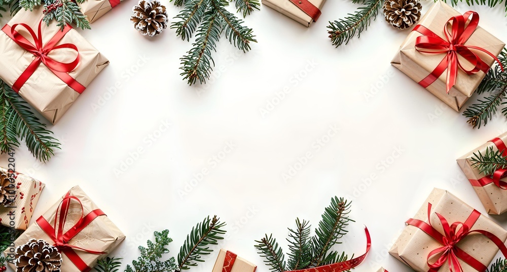 Festive Holiday Frame , Holiday background, Holiday banner, copy space, text space Festive Holiday Frame , Holiday background, Holiday banner, copy space, text space