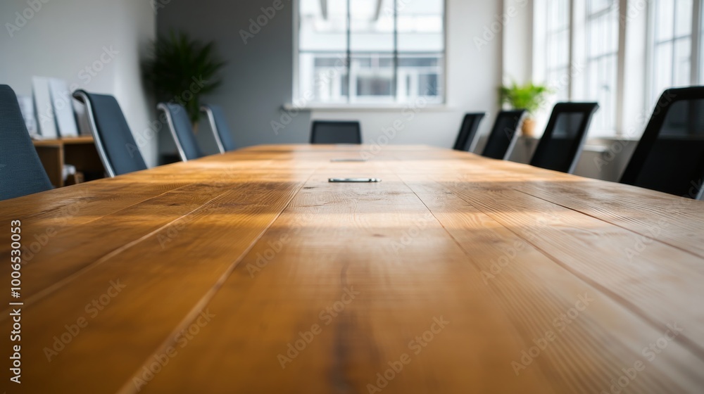 The spacious meeting room is designed for productivity, featuring a large wooden table surrounded by ergonomic chairs, ideal for teamwork and presentations The spacious meeting room is designed for productivity, featuring a large wooden table surrounded by ergonomic chairs, ideal for teamwork and presentations