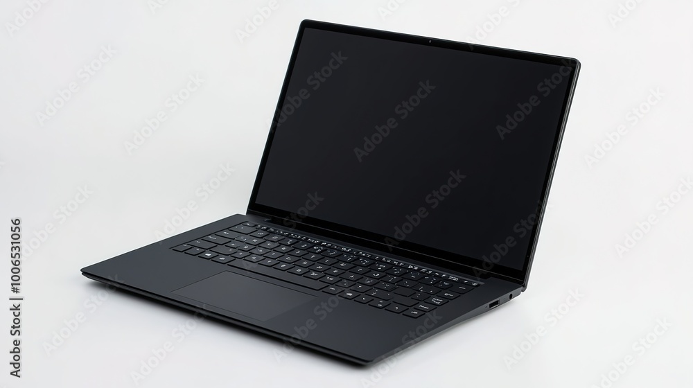 A sleek laptop positioned elegantly against a clean white background, showcasing its modern design and versatility. The laptop's screen displays vibrant colors, A sleek laptop positioned elegantly against a clean white background, showcasing its modern design and versatility. The laptop's screen displays vibrant colors,