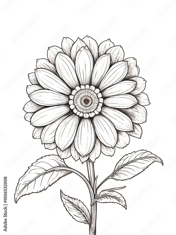 Flower coloring page Flower coloring page