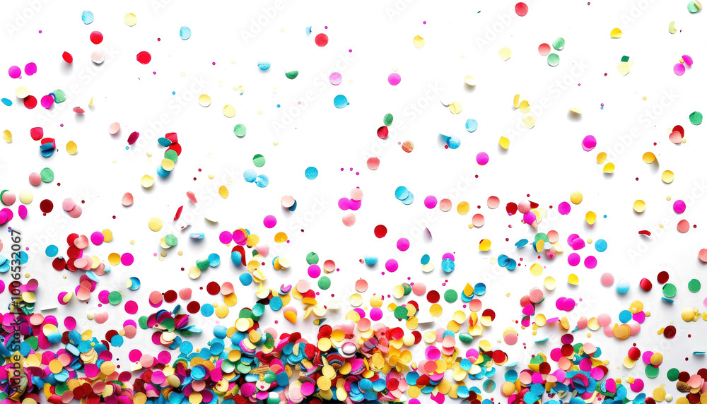 Colorful confetti falls Colorful confetti falls