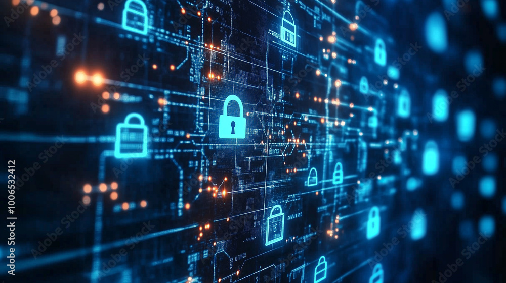 Cyber security data protection information privacy internet technology concept background or banner Cyber security data protection information privacy internet technology concept background or banner