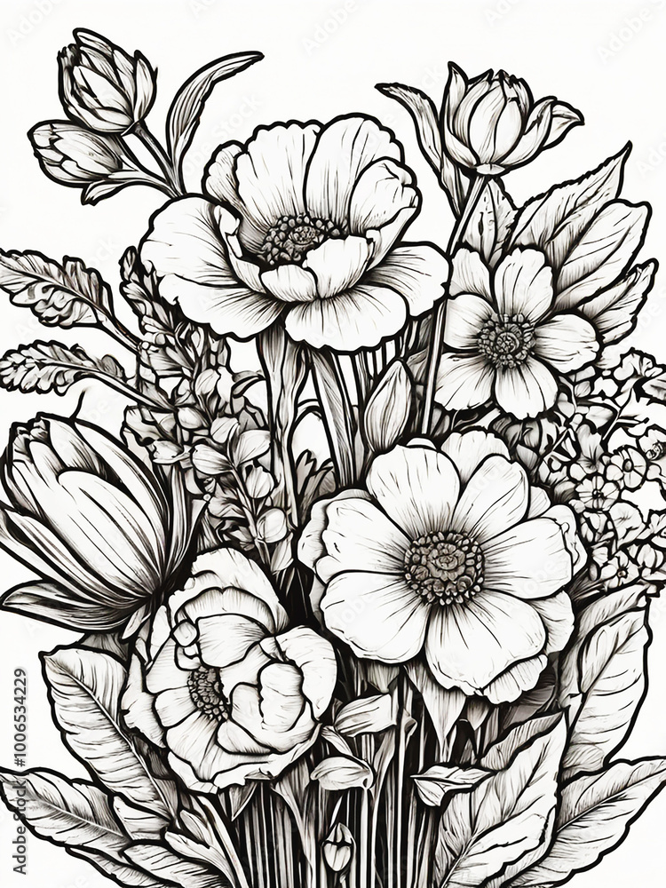 Flower coloring page Flower coloring page