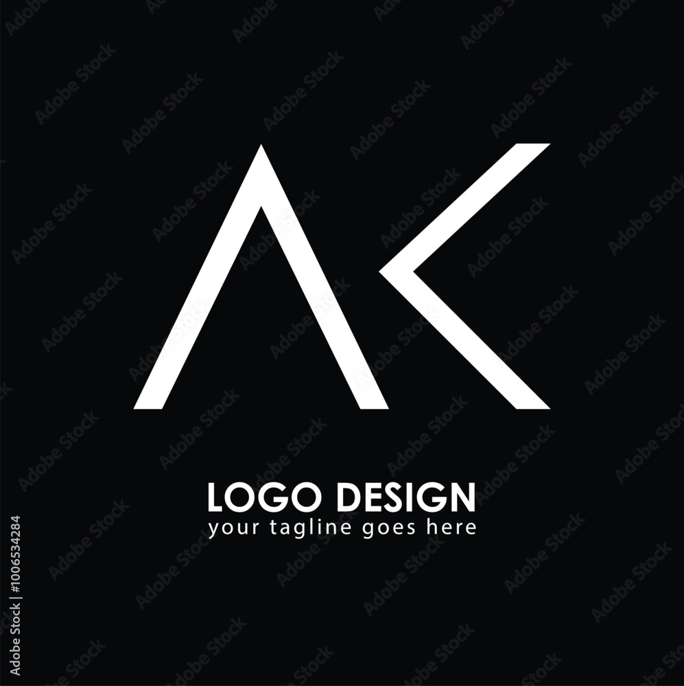 AK AK Logo Design, Creative Minimal Letter AK AK Monogram AK AK Logo Design, Creative Minimal Letter AK AK Monogram