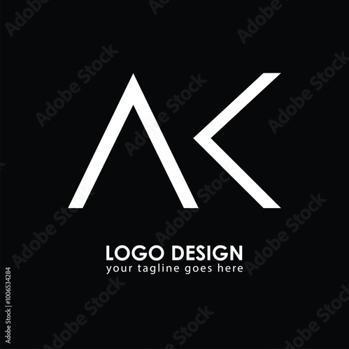 AK AK Logo Design, Creative Minimal Letter AK AK Monogram