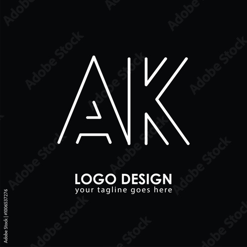 AK AK Logo Design, Creative Minimal Letter AK AK Monogram