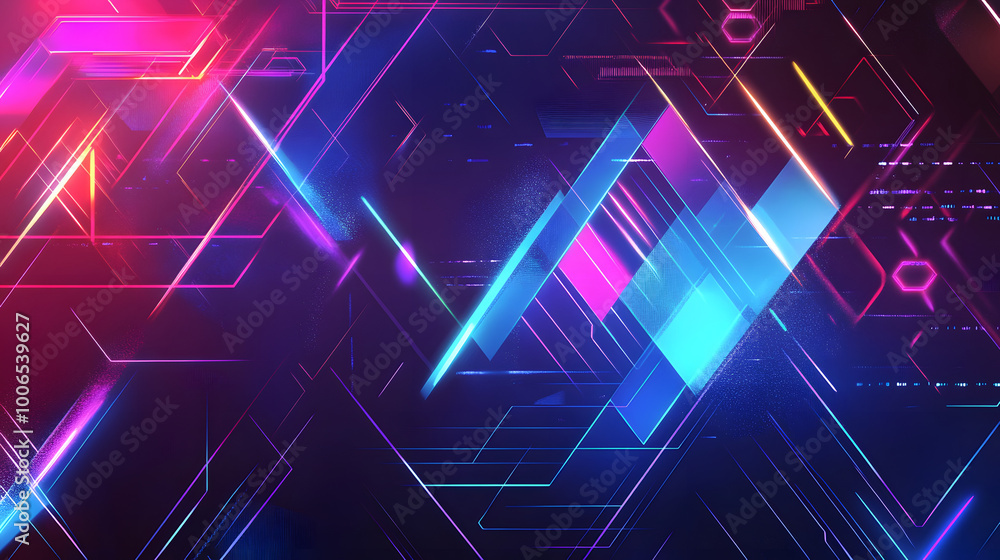 Futuristic Neon Tech Abstract Background Futuristic Neon Tech Abstract Background