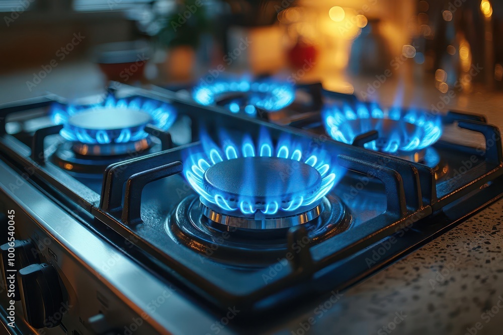kitchen gas stove with a blue flame flickering brightly against a clean backdrop highlighting the intensity of the flame amidst discussions on rising gas prices kitchen gas stove with a blue flame flickering brightly against a clean backdrop highlighting the intensity of the flame amidst discussions on rising gas prices