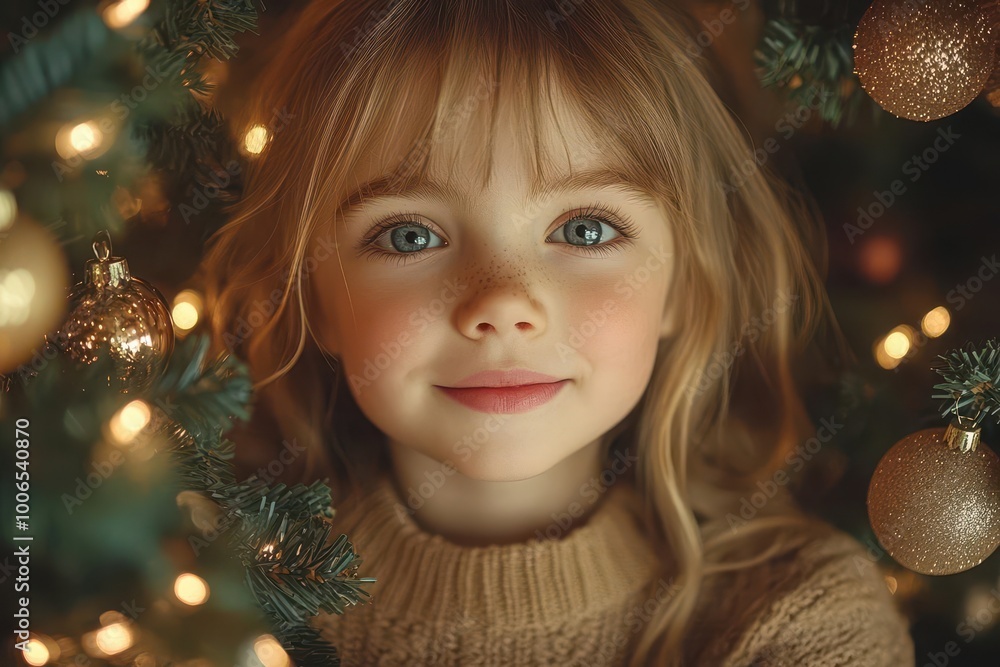 little girl adorned in a cozy sweater joyfully decorating a christmas tree at home surrounded by twinkling lights and ornaments warm inviting colors evoke the spirit of giving and holiday cheer little girl adorned in a cozy sweater joyfully decorating a christmas tree at home surrounded by twinkling lights and ornaments warm inviting colors evoke the spirit of giving and holiday cheer