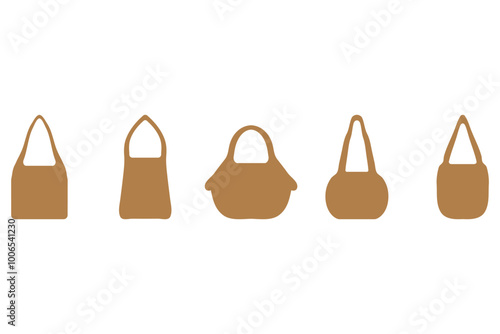 Simple handbag Illustration set design