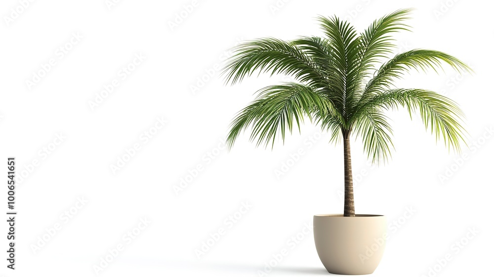 palm tree in a pot isolated on white background palm tree in a pot isolated on white background