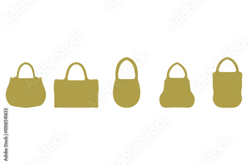 Simple handbag Illustration set design