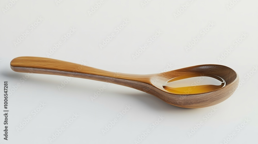 Honey Dripping from a Wooden Spoon on White Background 8K Honey Dripping from a Wooden Spoon on White Background 8K