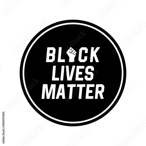 Black lives matter vector sticker sign design.