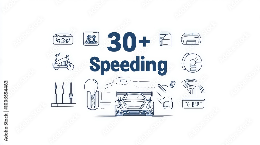 30 minimalist vector icons, speed racing theme, with big text 30 minimalist vector icons, speed racing theme, with big text