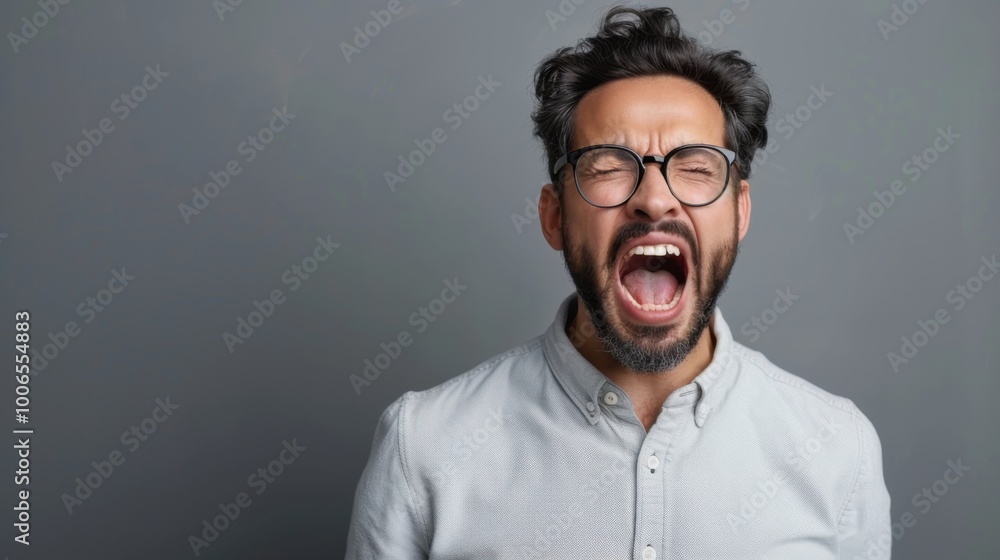 Expression of Anger and Frustration in a Male Expression of Anger and Frustration in a Male
