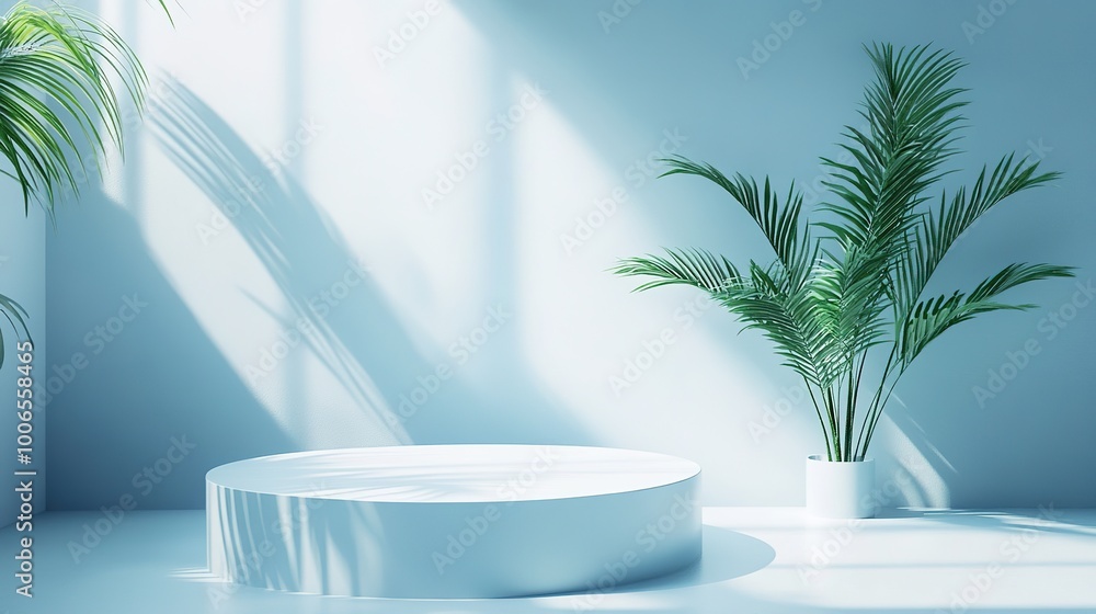 Minimalist Indoor Plant Display in Soft Light Minimalist Indoor Plant Display in Soft Light