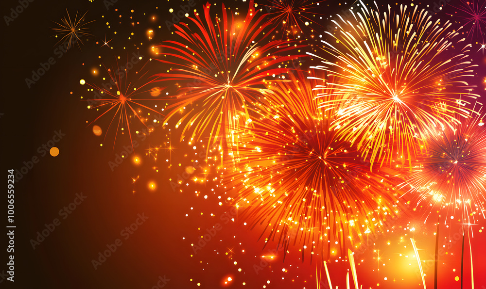 Naklejka premium Christmas and New Year-themed graphic background