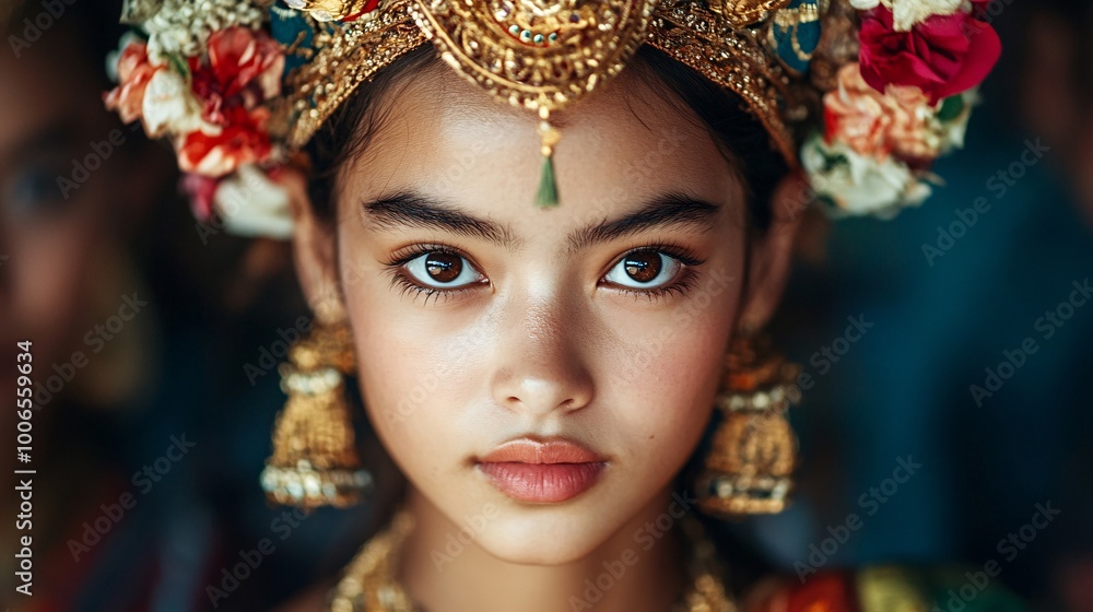 Balinese Traditional Dancer Portrait Balinese Traditional Dancer Portrait
