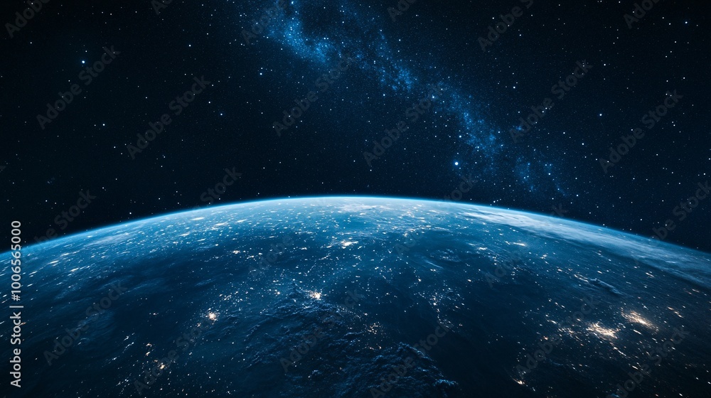 Earth from Space with Stars Earth from Space with Stars