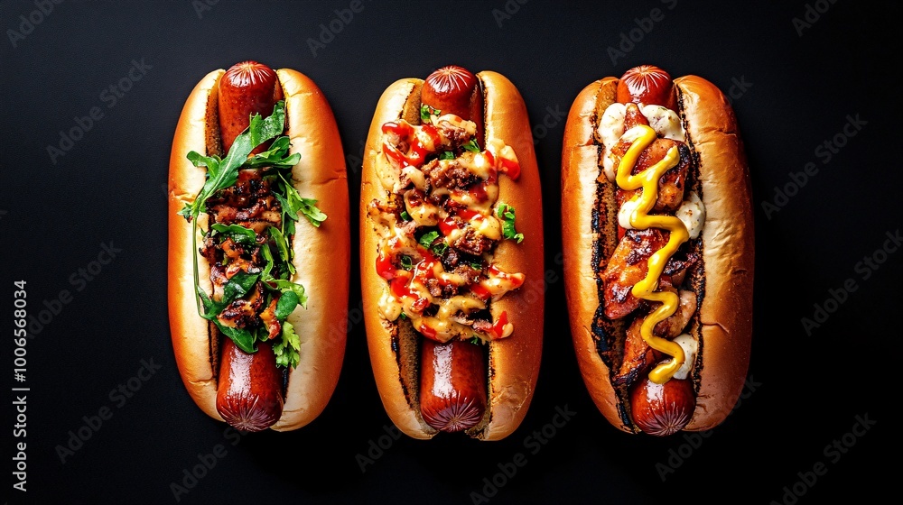Gourmet Hot Dogs with Toppings Gourmet Hot Dogs with Toppings
