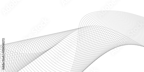 Abstract wave and curved blend lines on transparent background. Sound, music, volume background. Design for brochure, flyer, banner, template, wallpaper background and many more.