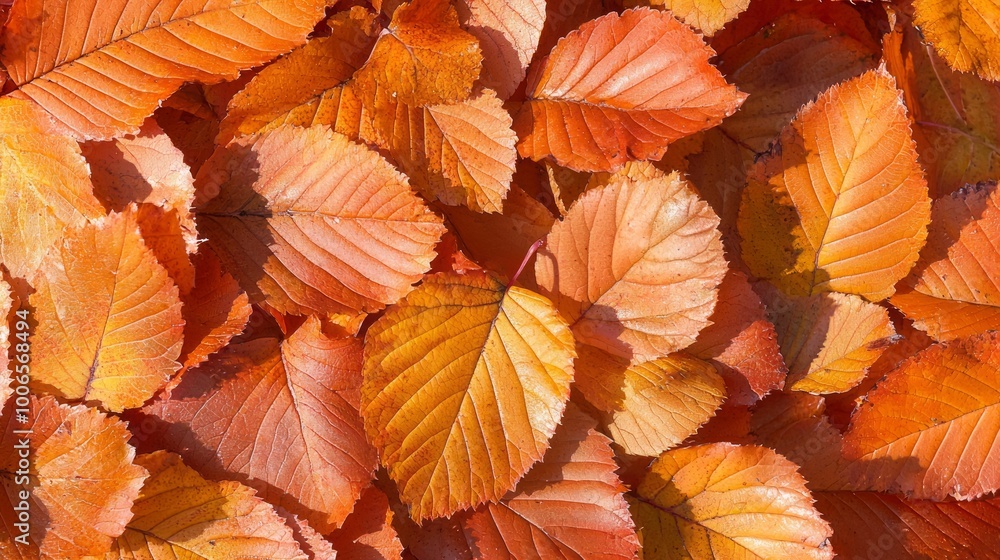Vibrant Cluster of Autumn Leaves in Shades of Orange and Red Vibrant Cluster of Autumn Leaves in Shades of Orange and Red
