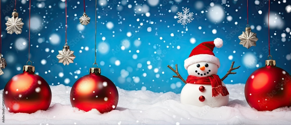 Christmas Snowman with Ornaments Christmas Snowman with Ornaments
