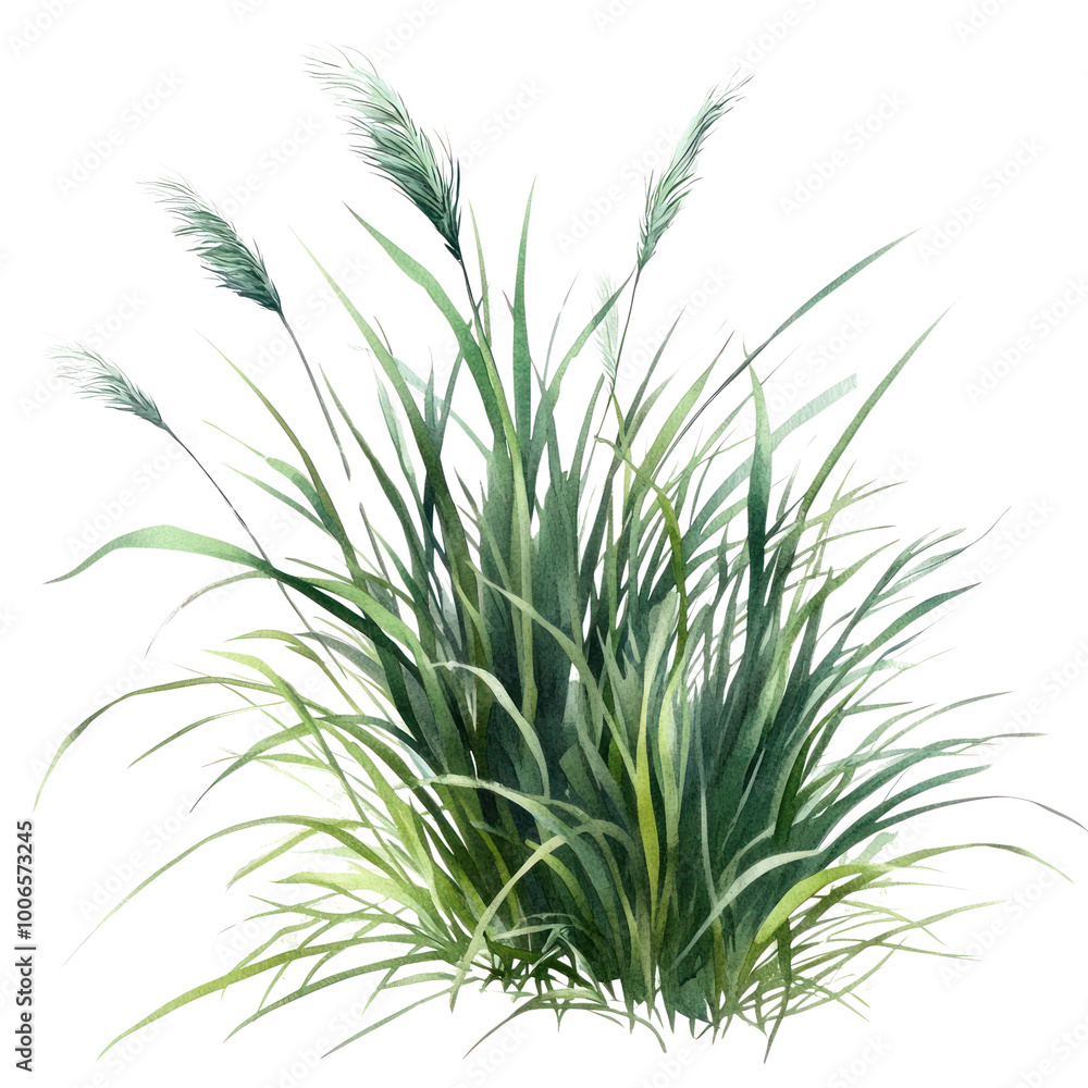 PNG Green Neptune grass bushes illustration watercolor plant. PNG Green Neptune grass bushes illustration watercolor plant.