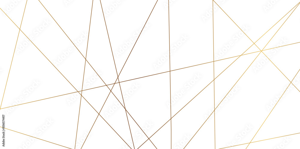 Obraz premium Abstract luxury seamless premium shiny golden random chaotic square and triangle lines on transparent background. Vector, illustration