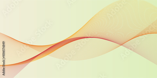 Two light orange wavy lines on a light beige background.