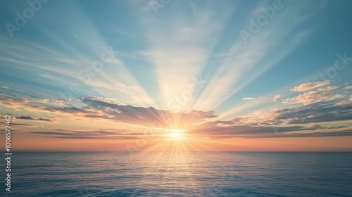 Sunset over the ocean