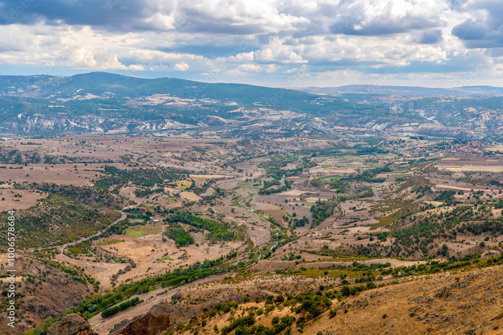 View of Alicin stream and plain from Agsar Castle View of Alicin stream and plain from Agsar Castle