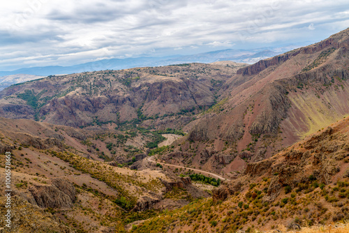 Landform consisting of hills and valleys. Kizilcahamam, Ankara. photo