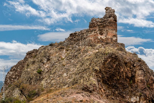 Agsar Castle is made of stone and partially standing. Kizilcahamam, Ankara, Türkiye photo