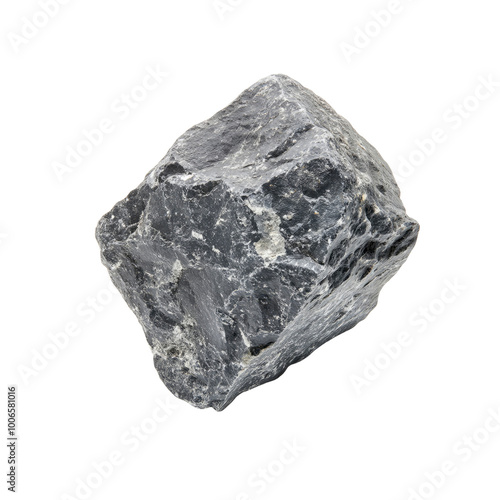 Grey Rock Isolated on White Background