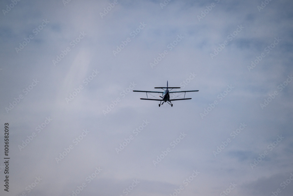light aircraft against the blue sky on an autumn day in the Moscow region light aircraft against the blue sky on an autumn day in the Moscow region