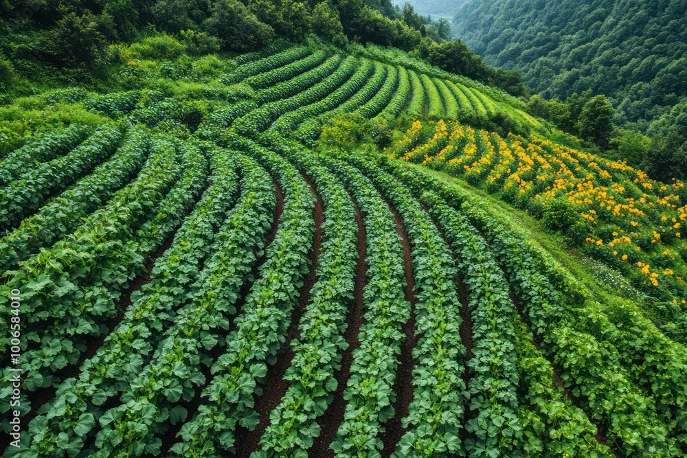 Green Terraced Fields Green Terraced Fields