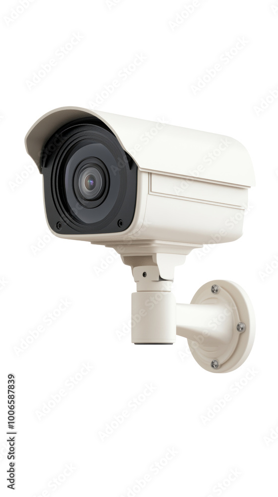 Surveillance camera with sleek design for security monitoring isolated white background, transparent background. Surveillance camera with sleek design for security monitoring isolated white background, transparent background.