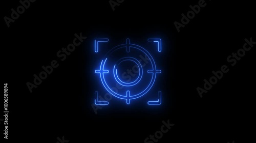 Wallpaper Mural Neon camera focus icon animation. Focus, full screen sign concept. Torontodigital.ca