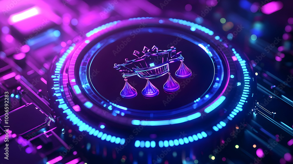3D Close-Up of Holographic Compliance Scales & Leadership Crowns on Digital Device - Business Responsibility & Strategic Leadership Visuals 3D Close-Up of Holographic Compliance Scales & Leadership Crowns on Digital Device - Business Responsibility & Strategic Leadership Visuals