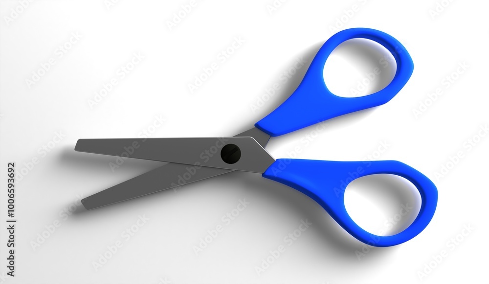 Blue scissors isolated clipping path white background Blue scissors isolated clipping path white background