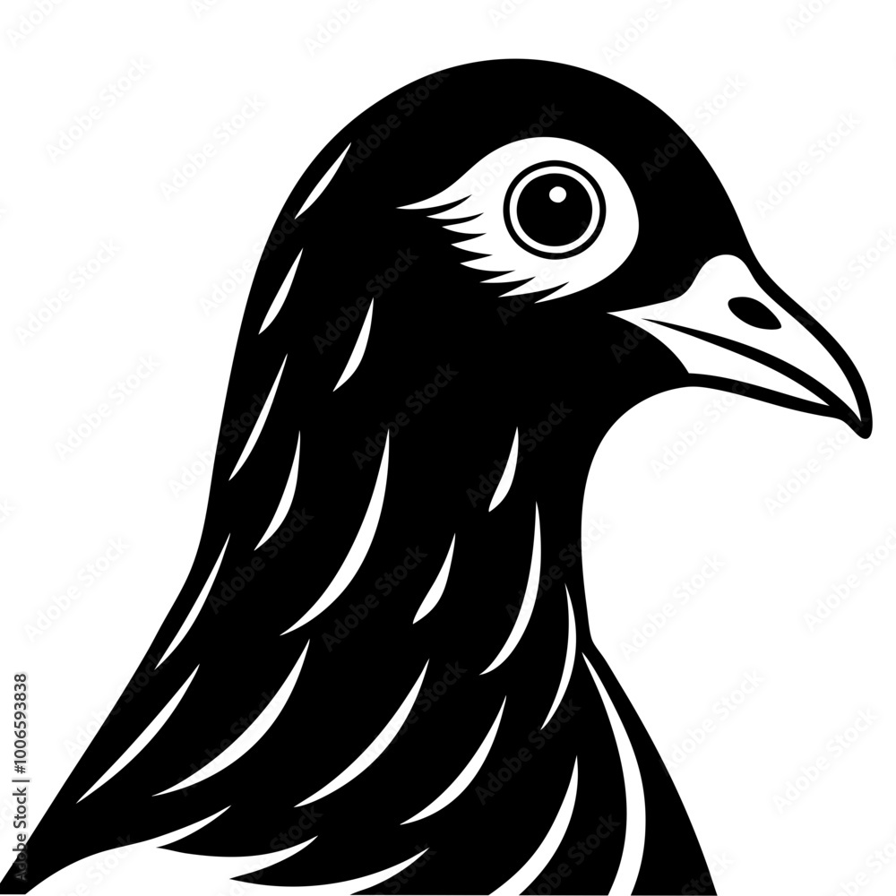 Obraz premium Explore Stunning Minimal Pigeon Vector Illustration for Creative Graphic Design Projects 