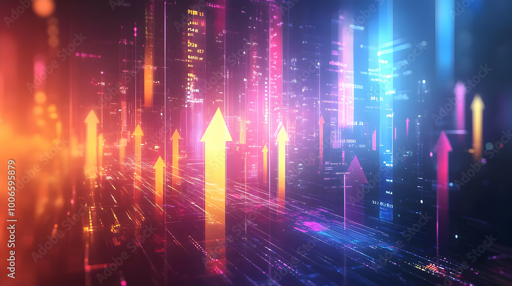 3D Holographic Decision Making Arrows & Financial Planning Charts - Dynamic Vector Illustration on Clean White Background for Business Banners & Advertisements 3D Holographic Decision Making Arrows & Financial Planning Charts - Dynamic Vector Illustration on Clean White Background for Business Banners & Advertisements