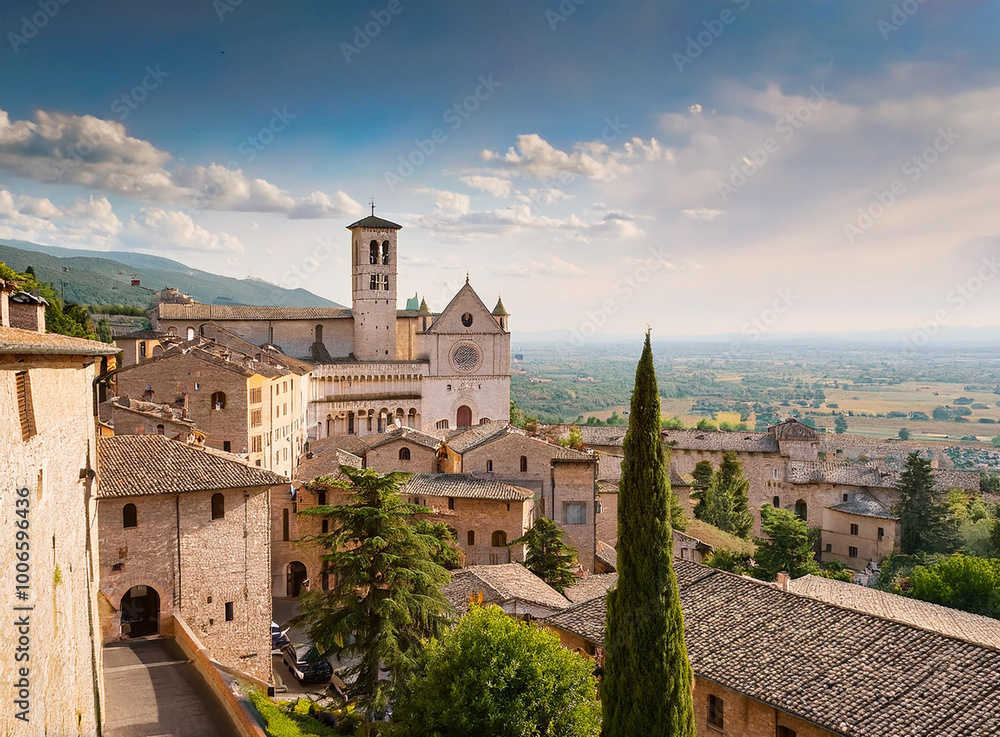 Fototapeta premium Historic town of Assisi, Umbria, Italy 