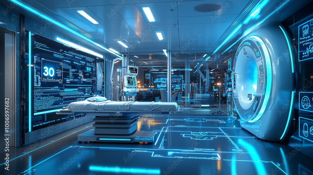 Obraz premium IoT concept smart medical scene