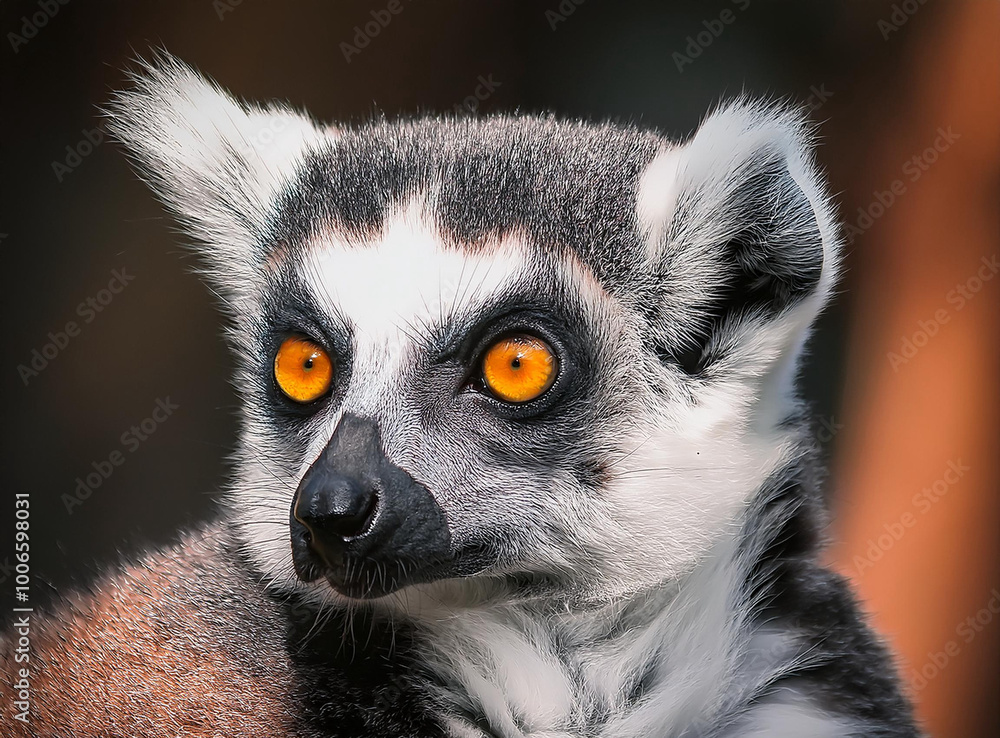 Obraz premium Portrait of a Lemur Catta