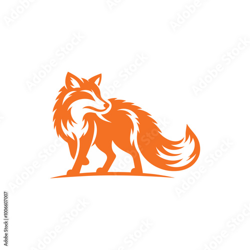 Wallpaper Mural orange fox vector illustration Torontodigital.ca