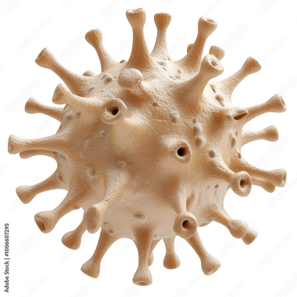 detailed 3D model of virus, showcasing its spiky surface and unique structure. This representation highlights intricate features of viral particles, emphasizing their biological significance detailed 3D model of virus, showcasing its spiky surface and unique structure. This representation highlights intricate features of viral particles, emphasizing their biological significance