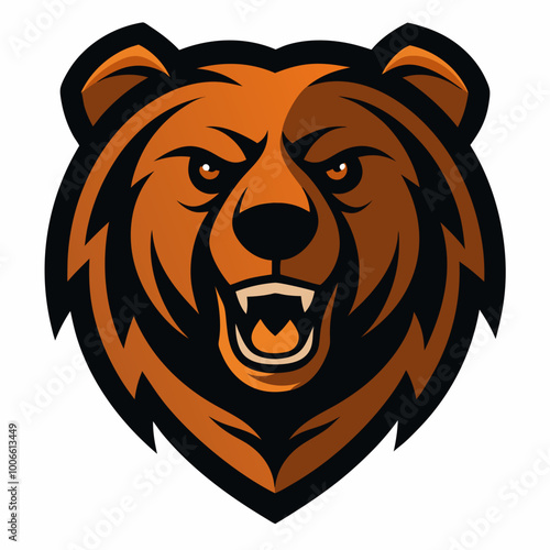 Grizzly Bear Mascot Logo Vector Illustration - SVG, Cricut, Cut Files, Graphic Design, T-Shirt Graphics